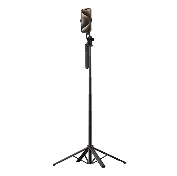 Selfie Stick WH181-Y1S Teleskopstativ 1,75 m Aluminiumlegierung mit Telefonhalter – Schwarz