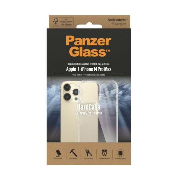 PanzerGlass HardCase iPhone 14 Pro Max 6.7" Antibacterial Military grade transparent 0404