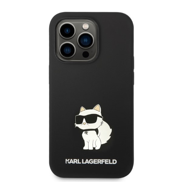 Funda Karl Lagerfeld iPhone 14 Pro Max 6.7" durocase negro/negro Silicona Choupette