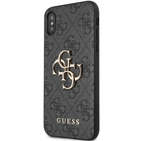 Coque Guess GUHCPX4GMGGR iPhone X/XS gris/gris durcase 4G Big Metal Logo Case