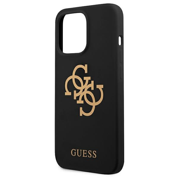 Funda GUESS Apple iPhone 13 Pro Silicone 4G Logo Black Hardcase