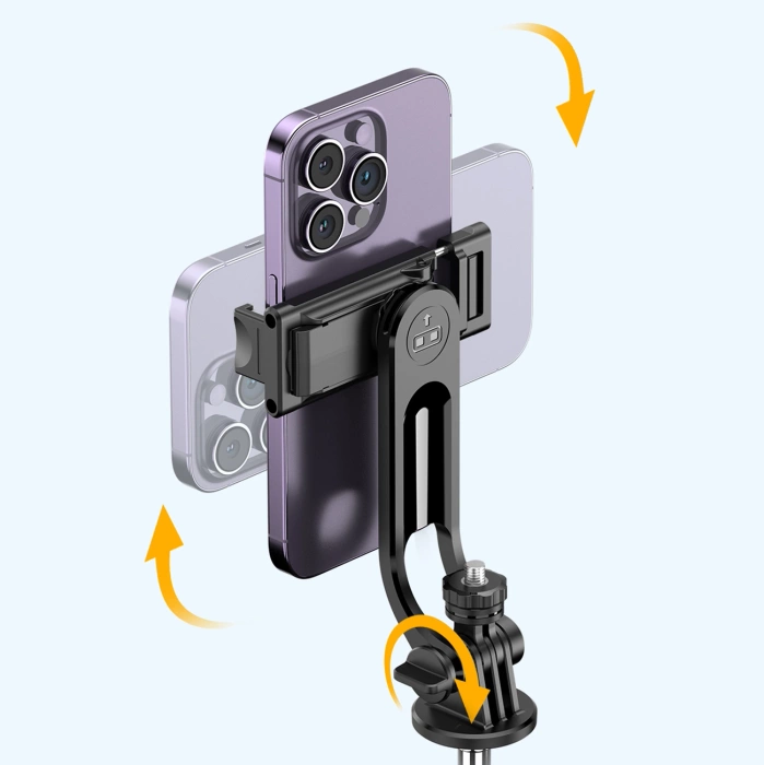 Selfie-Stick WC1Y3S Teleskopstativ 1,3 m mit Telefonhalter – Schwarz