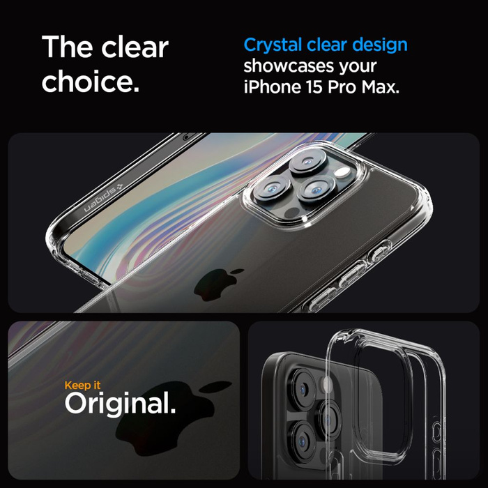 Case iPhone 15 Pro Max Spigen Ultra Hybrid Crystal Clear