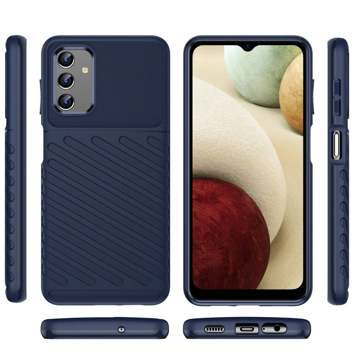 Thunder Case flexible blindé coque couverture Samsung Galaxy A13 5G bleu