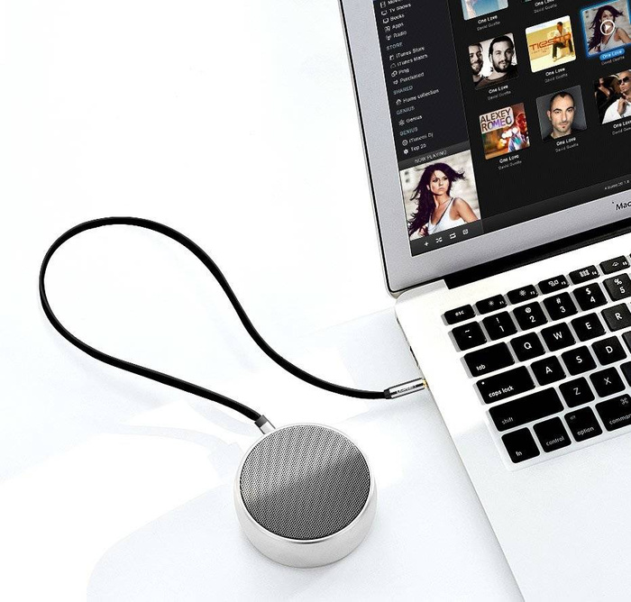 Ugreen câble plat câble audio AUX mini-jack 3,5 mm 5m argent (10729)