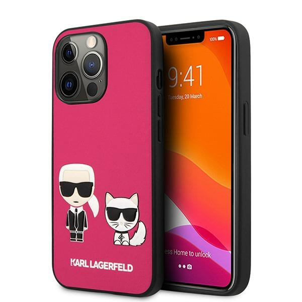 Case Karl Lagerfeld KLHCP13XPCUSKCP iPhone 13 Pro Max 6.7" fuchsia/fushia hardcase Ikonik Karl & Choupette CASE