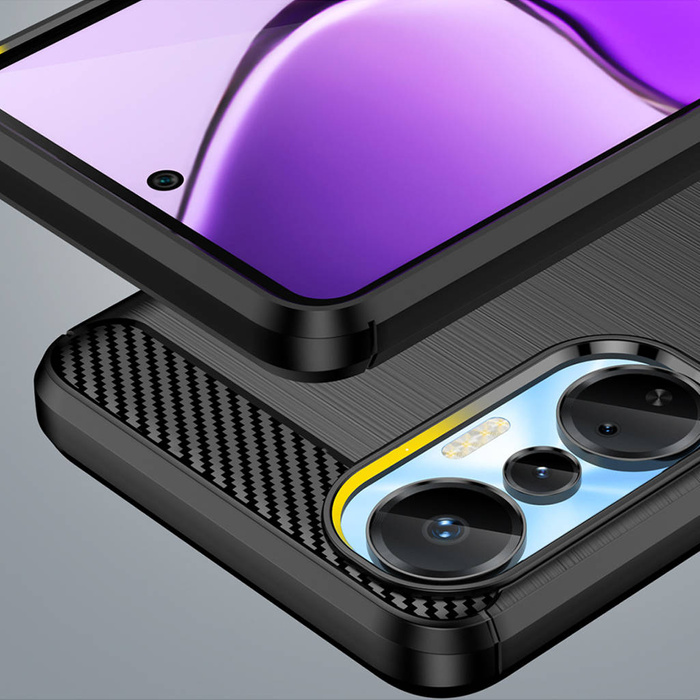 Pouzdro Carbon Case pro flexibilní silikonový karbonový kryt Infinix Hot 20S černý
