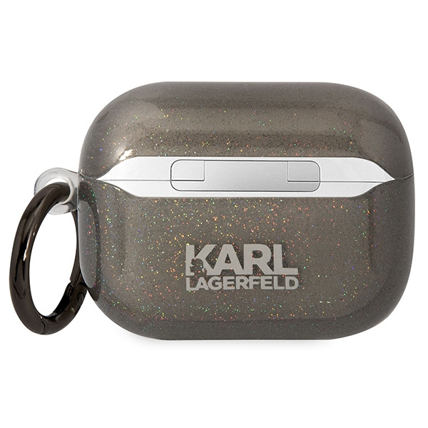Coque Karl Lagerfeld Housse pour Airpods Pro noir/noir Gliter Karl&amp;Choupette