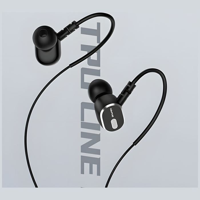 AWEI słuchawki stereo TC-6 USB-C czarny/black