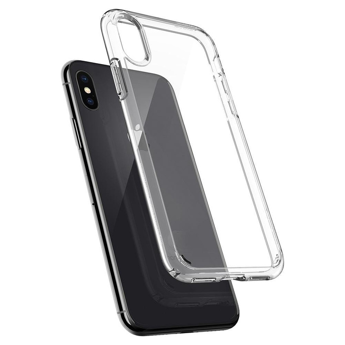 Pouzdro SPIGEN Ultra Hybrid Apple iPhone X Xs Clear + Glass SPIGEN Full Cover Case