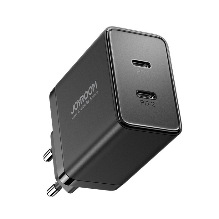 Joyroom JR-TCF09 cargador rápido 2x USB-C 40W - negro