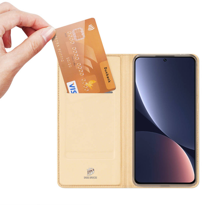 Custodia Dux Ducis Skin Pro Custodia Xiaomi 13 Flip Card Wallet Gold Stand