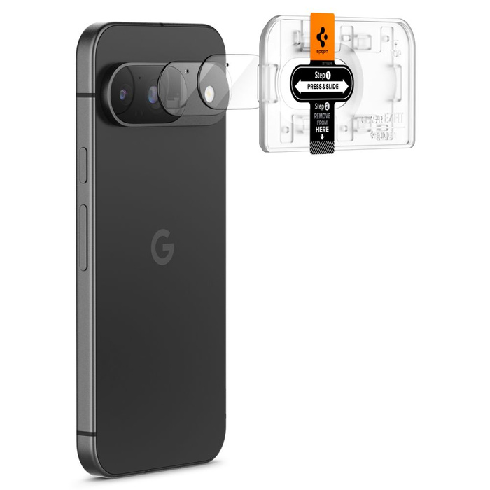 Spigen PROTEZIONE FOTOCAMERA OPTIK.TR "EZ FIT" PROTEZIONE FOTOCAMERA 2-PACK GOOGLE PIXEL 9 CRYSTAL CLEAR
