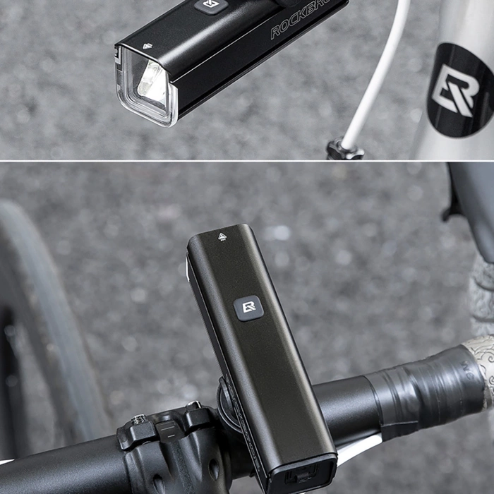 Rockbros 24610002001 front bicycle light 1000 lm + USB-C - USB-A cable - black