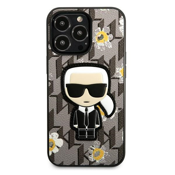 Case KARL LAGERFELD Apple iPhone 13 13 Pro Flower Iconik Karl Grey Case
