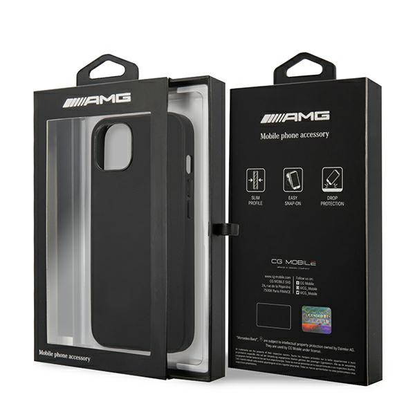 AMG AMHCP13SDOLBK iPhone 13 mini 5.4" black/black hardcase Leather Hot Stamped