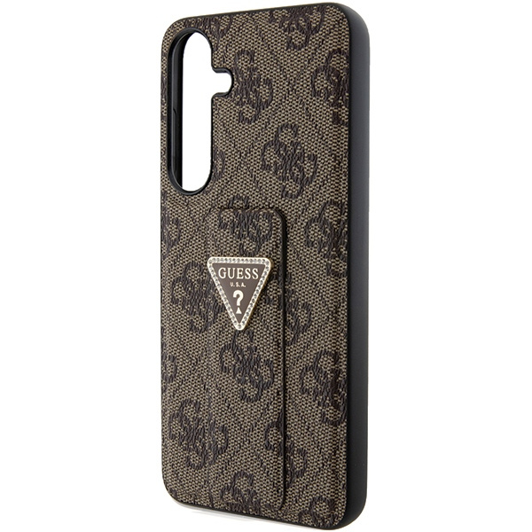 Etui Guess GUHCS24SPGS4TDW Samsung Galaxy S24 S921 brązowy/brown hardcase Grip Stand 4G Triangle Strass Case