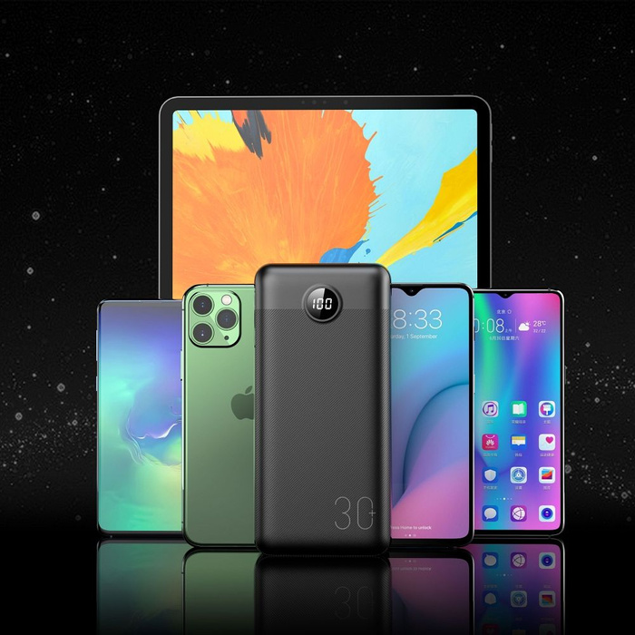 Powerbank Veger L30 (W3008PD) PD QC3.0 3A 20W 30000 mAh czarny