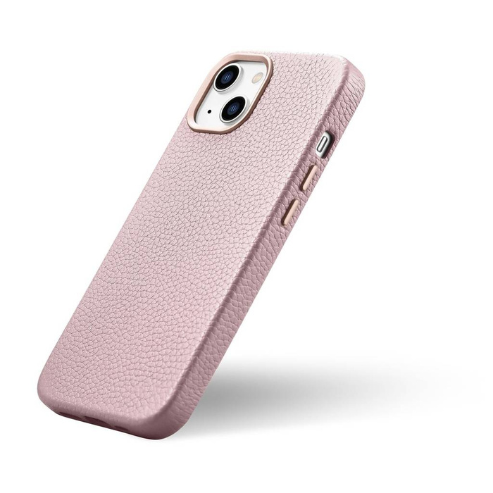 iCarer Litchi Premium Custodia in pelle iPhone 14 Plus Custodia magnetica in pelle con MagSafe rosa (WMI14220711-PK)