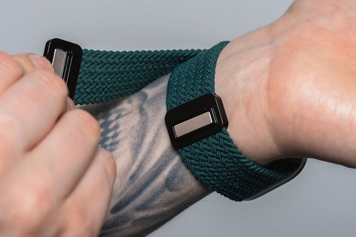 Pasek do Apple Watch Forcell F-Design FA02 magnetyczny nylon 38 / 40 / 41 mm ciemny zielony