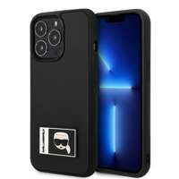 Hülle KARL LAGERFELD Apple iPhone 13 Pro Max Iconik Patch Schwarz Hartcase