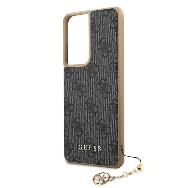 Guess GUHCS21LGF4GGR S21 Ultra G998szary/grey hardcase 4G Charms Collection