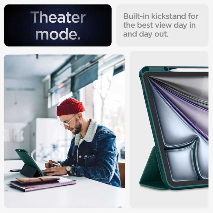 Spigen IPad URBAN FIT AIR 13 2024 MIDNIGHT GREEN