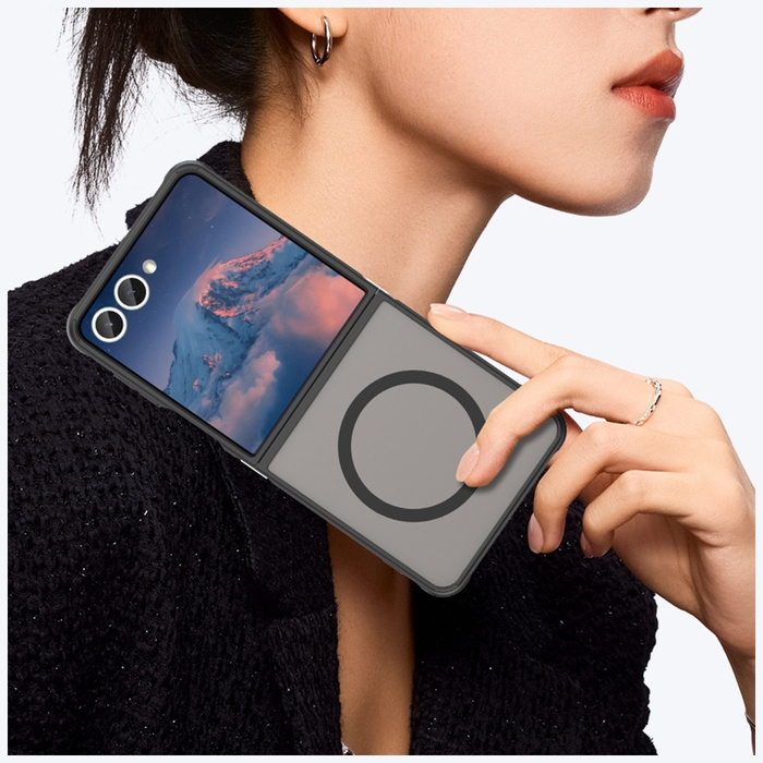 Etui Beline MagSafe do Samsung Galaxy Z  Flip7 czarny