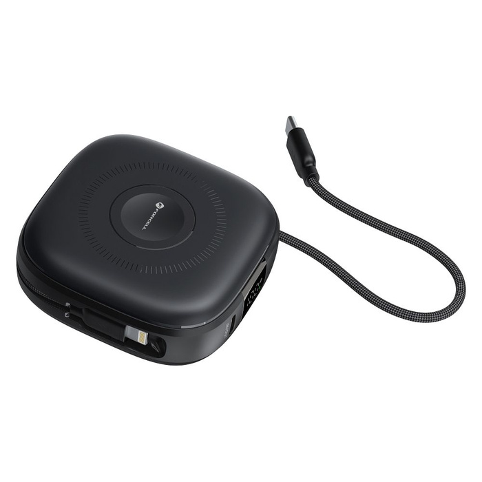 Powerbank zgodny z MagSafe Forcell F-Energy F10K5 PD3.1 QC3.0 3A 22,5W 10000 mAh kompatybilny z Apple Watch czarny 0INT