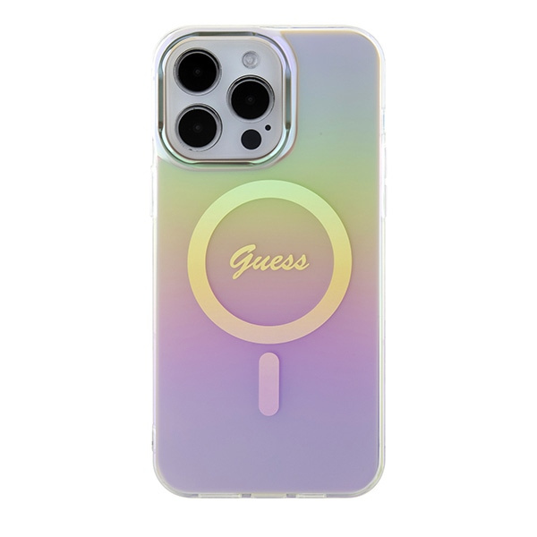 Coque Guess GUHMP15XHITSP iPhone 15 Pro Max 6.7" rose/rose durcase IML Iridescent MagSafe Case