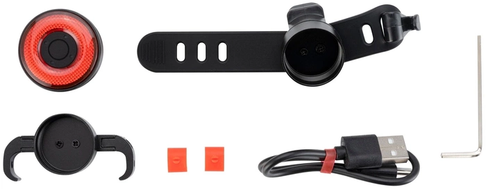 Rockbros Q5 rear bicycle light with intelligent stop system - black