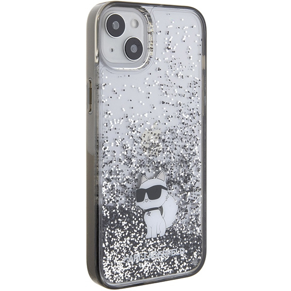 Karl Lagerfeld KLHCP15MLKCNSK iPhone 15 Plus 6,7" transparent hartcase Liquid Glitter Choupette