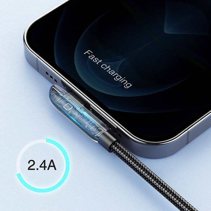 Joyroom USB Cable - Lightning Charging / Data Transfer 2.4A 1.2m Silver (S-1230K3)