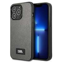 Karl Lagerfeld KLHCP13XSFMP2DG iPhone 13 Pro Max 6.7" hartcase silber/silberne Saffiano Plakette