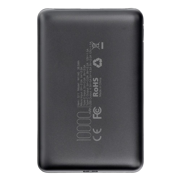 Powerbank Veger S11 (W1140) PD QC3.0 2A 22,5W 10 000 mAh czarny 
