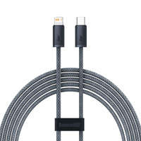 Cable Baseus para iPhone USB Tipo C - Lightning 2m, Power Delivery 20W gris (CALD000116)