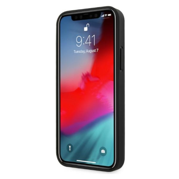 Pouzdro pouzdro MERCEDES Apple iPhone 12 Pro Max s černým vzorem hvězd