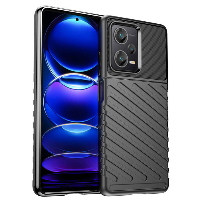 Funda Thunder Case para Xiaomi Redmi Note 12 Pro+ funda armadura de silicona negra