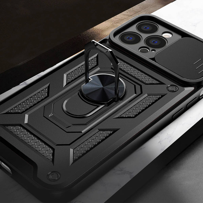 Obal Hybrid Armor Camshield obal iPhone 13 Pro pancéřové pouzdro s krytem fotoaparátu růžové Case