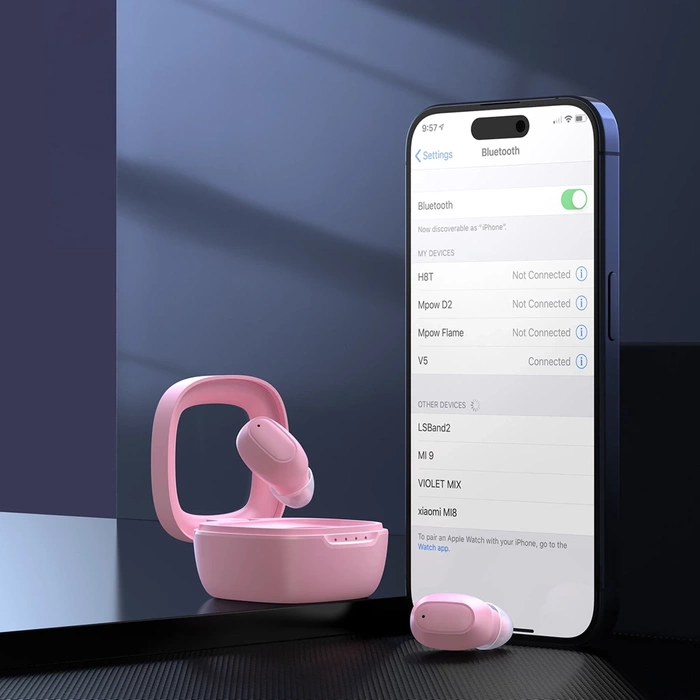 Choetech MEMS kabellose TWS Bluetooth 5.3 Kopfhörer – Pink
