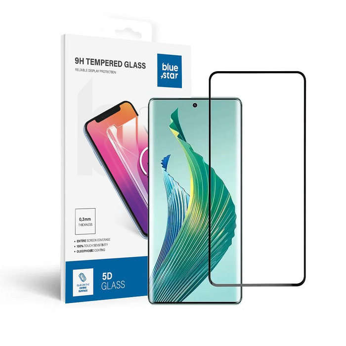 Szkło hartowane do Honor Magic 5 LITE Blue Star 5D czarne