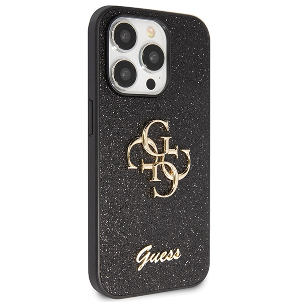 Guess GUHCP14XHG4SGK iPhone 14 Pro Max 6.7" black/black hardcase Glitter Script Big 4G