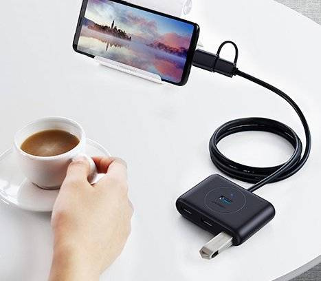 Ugreen USB 3.2 Gen 1 HUB 4x USB black (CR113 20291)