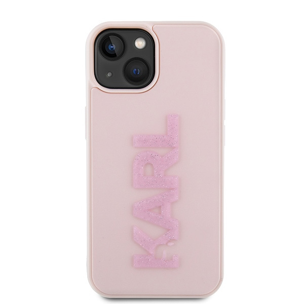 Etui Karl Lagerfeld KLHCP15M3DMBKCP iPhone 15 Plus 6.7" różowy/pink hardcase 3D Rubber Glitter Logo Case