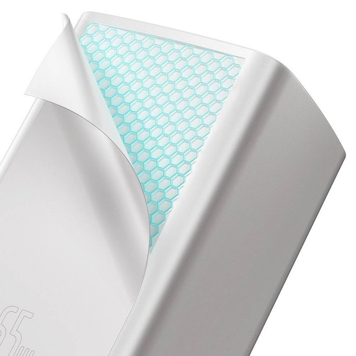 Baseus GaN2 Lite Fast 65W USB / USB Type C Quick Charge 3.0 Power Delivery (Gallium Nitride) white (CCGAN2L-B02)