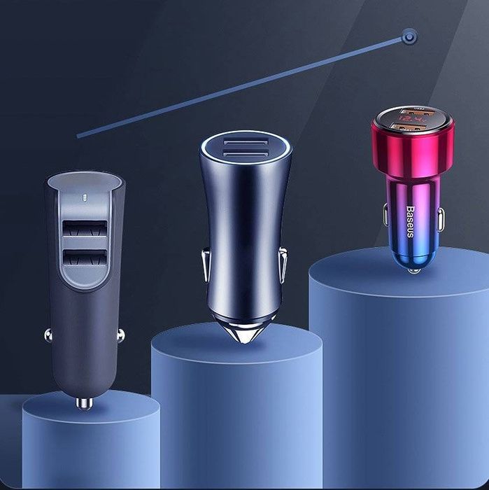 [RETURNED ITEM] Baseus Magic Series Dual QC Car Charger with digital display 2x USB QC3.0 45W 6A Black (CCMLC20A-01)