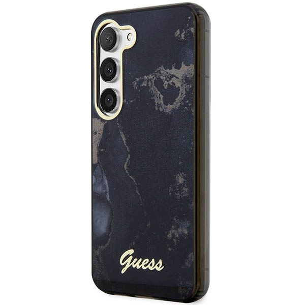 Funda Guess Guhcs23shtmrsk S23 S911 Negro/Negro Durocase Colección Golden Marble Case