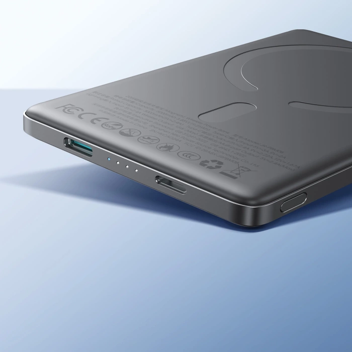 Powerbank Joyroom JR-PBM08 5000mAh 20W ultracienki z ładowaniem indukcyjnym - szary