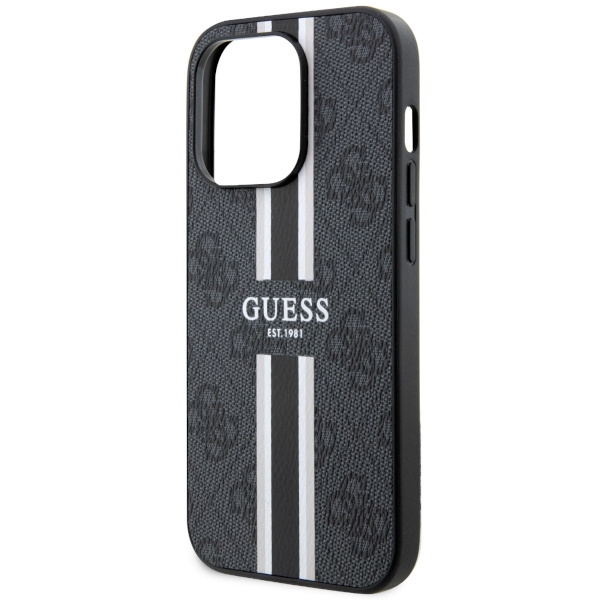 Coque Guess GUHMP14XP4RPSK iPhone 14 Pro Max 6.7" noir/noircase 4G Printed Stripes MagSafe Case