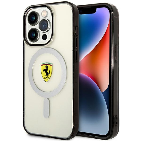 Case Ferrari FEHMP14XURKT iPhone 14 Pro Max 6.7" clear/transparent hardcase Outline MagSafe Case